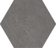 Керамогранит 116991 WOW Love Affairs Petra Hexagon Charcoal 20x23
