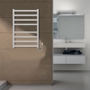 Полотенцесушитель электрический AZ83858W Azario Palermo 50/80 см, Диммер Справа, Белый