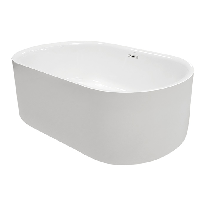 Ванна акриловая отдельностоящая 535001 Kerasan Nolita 145X78, Белый, С ПРОБКОЙ CLICK-CLACK