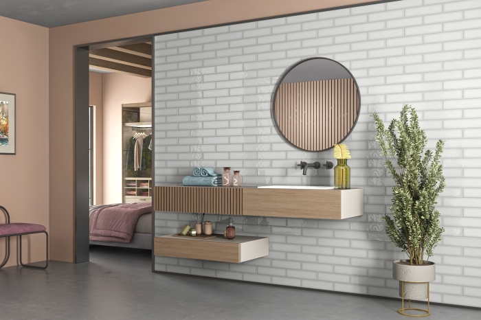 Настенная плитка 6762 Smile Tile Monte GREY 10x40