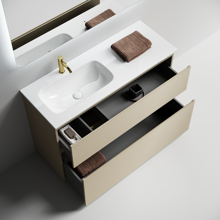 Тумба напольная под раковину левая FL120FLCP Sancos Folk Floor 1195х445х500, Капучино, БЕЗ РАКОВИНЫ