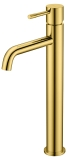 Смеситель для раковины высокий 462-G Boheme Uno Gold, Золото, БЕЗ ДОННОГО КЛАПАНА
