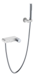 Смеситель для ванны 123-WCR.2 Boheme Stick White/Chrome, Белый/Хром, С РУЧКОЙ TOUCH, С ДУШЕВЫМ НАБОРОМ