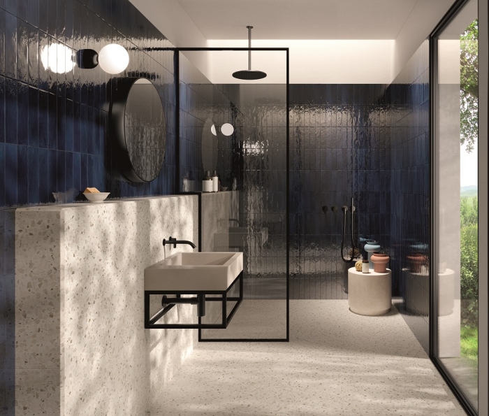 Керамогранит Fap Ceramiche fRMQ Glim Вlu Navy Brillante 6x24