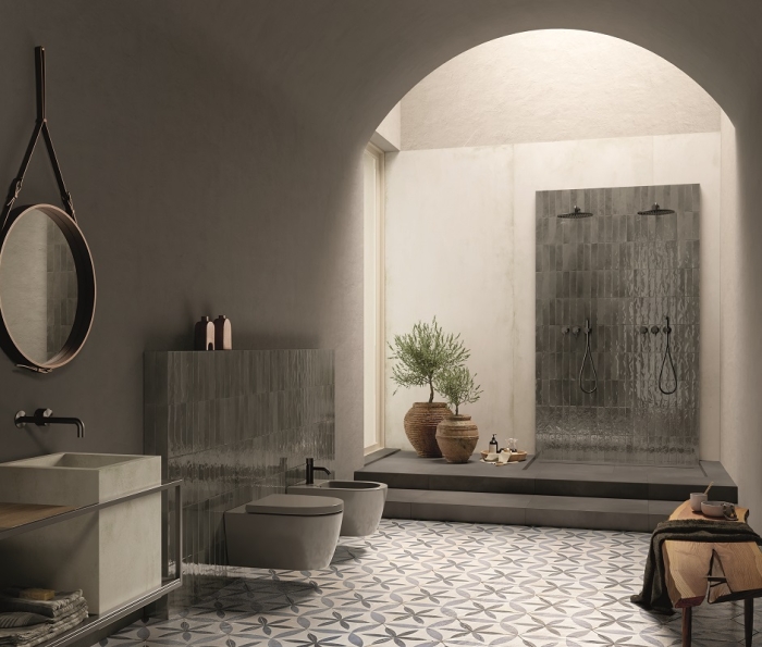Керамогранит Fap Ceramiche fRMS Glim Grigio Fumo Brillante 6x24