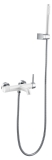 Смеситель для ванны 463-WCR Boheme Uno White/Chrome, Белый/Хром, С ДУШЕВЫМ НАБОРОМ