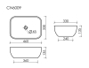 Раковина чаша накладная на столешницу CN6009MDH Ceramica Nova Element, Темно Антрацит Матовый