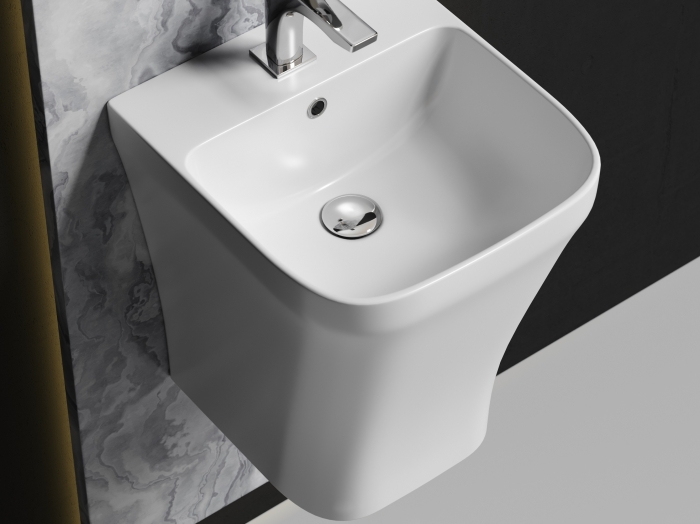Раковина моноблок подвесная CN6067 Ceramica Nova Dion, Белый