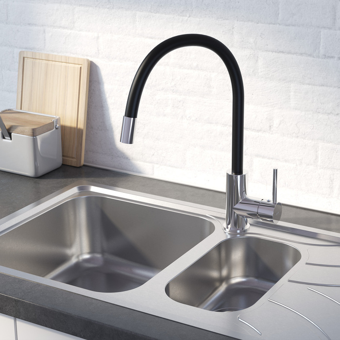 Смеситель для кухни K36SBJBi05 IDDIS Kitchen 360, Хром, С ГИБКИМ ИЗЛИВОМ