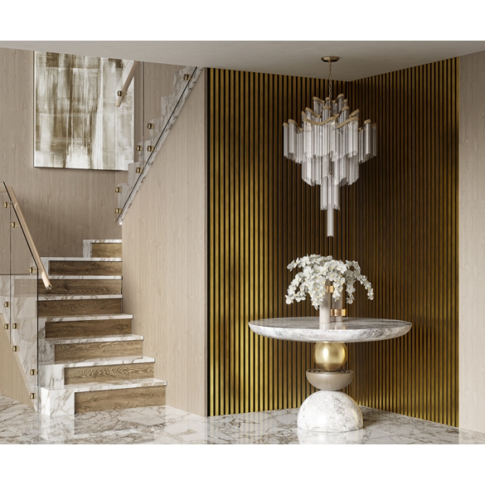 Панель акустическая Cosca Decor 00-00079651 Золото матовое 3м., КОМПЛЕКТ ИЗ 2ШТ