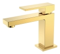 Смеситель для раковины 471-G Boheme Qubic Gold, Золото, БЕЗ ДОННОГО КЛАПАНА