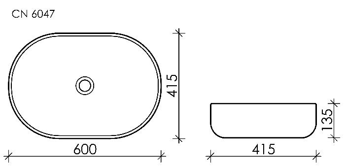Раковина накладная CN6047MC Ceramica Nova Element, Капучино Матовый