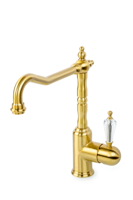 Смеситель для кухни 101-SW Boheme Medici Ripresa Bronze, Бронза, С РУЧКОЙ SWAROVSKI