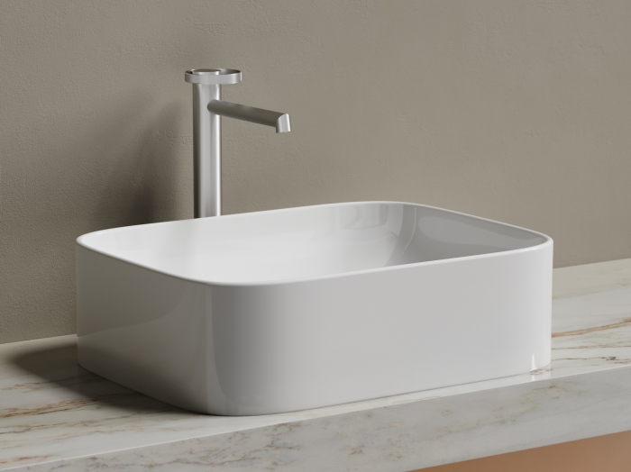 Раковина прямоугольная накладная CN6052 Ceramica Nova Element, Белый Глянец