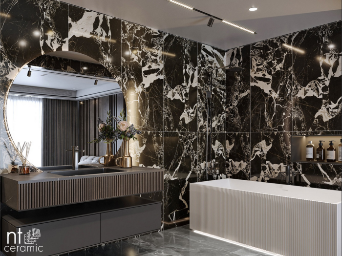 Керамогранит NT Ceramic Quanta Grey Portoro Black 60x120