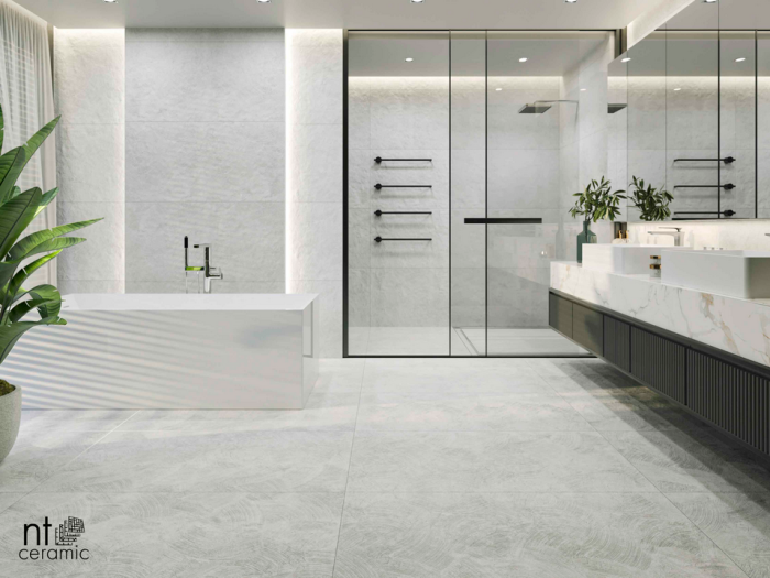 Керамогранит NT Ceramic Cemento Concept White Carving 60x120