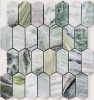 Мозаика LeeDo Pietrine Hexagonal Onice Verde Oliva Pol Long Hex (3,8x8,6) 27,8x30,4