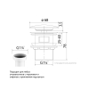 Донный клапан с переливом OPHWS0Wi88 Iddis Optima Home, Белый Глянцевый
