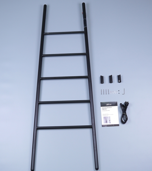 Полотенцесушитель напольный электрический AH4705MB Abber Treppe, Черный матовый