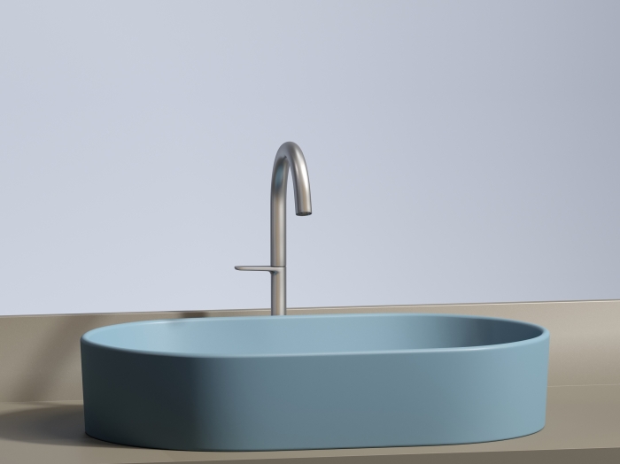 Раковина овальная накладная CN6048ML Ceramica Nova Element, Голубой Матовый