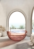 Ванна отдельностоящая 150x150 прозрачная Abber Kristall AT9705Koralle, Розовый