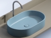 Раковина овальная накладная CN6048ML Ceramica Nova Element, Голубой Матовый