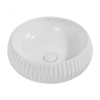 Раковина рифленная накладная AC2115 Abber Bequem, Белый, БЕЗ ДОННОГО КЛАПАНА