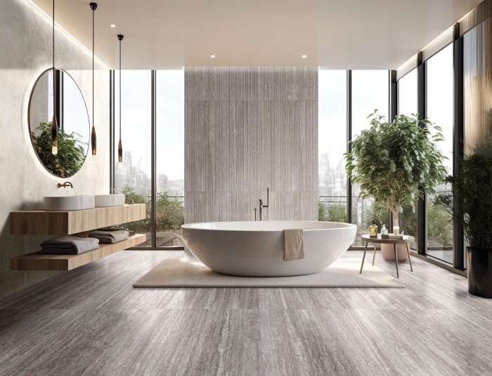 Керамогранит Ragno RCAD Realstone Travertino Vein Titanio Rett 60x120