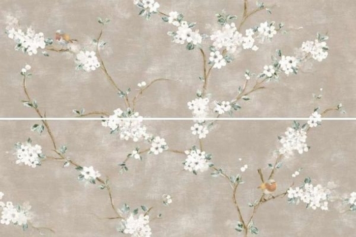 Настенная плитка Ragno RC5M Mixed Rosa Decoro Fiori di Pesco Rett. 40x120 (A+B)