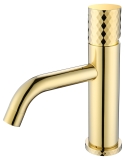 Смеситель для раковины 121-GG Boheme Stick Gold, Золото, C РУЧКОЙ DIAMOND