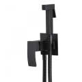 Смеситель гигиенический Abber Wasserfall AF8625B, черный матовый