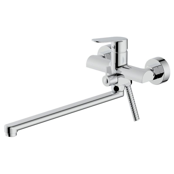 Смеситель для ванны с длинным изливом AZ-K1732 Azario Alanti, Хром