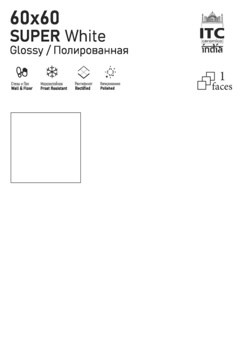 Керамогранит ITC Super White Glossy 60x60