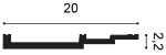 Профиль гладкий Orac Decor SX181 HIGH LINE 2м.