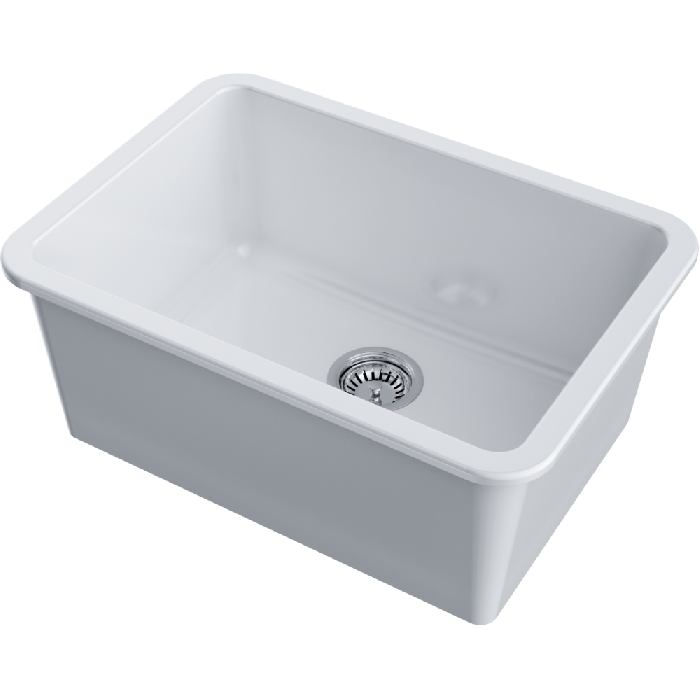 Кухонная мойка из материала Natceramic 4993866 Omoikiri Torishima 67-U/I WH Glossy, Белый Глянец