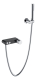 Смеситель для ванны 123-BCR Boheme Stick Black/Chrome, Хром/Черный, С РУЧКОЙ DIAMOND, С ДУШЕВЫМ НАБОРОМ