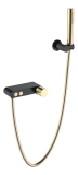 Смеситель для ванны 123-BG Boheme Stick Black/Gold, Золото/Черный, С РУЧКОЙ DIAMOND, С ДУШЕВЫМ НАБОРОМ
