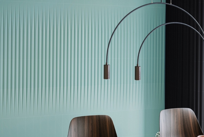 Настенная плитка WOW Stripes Teal 7,5x30
