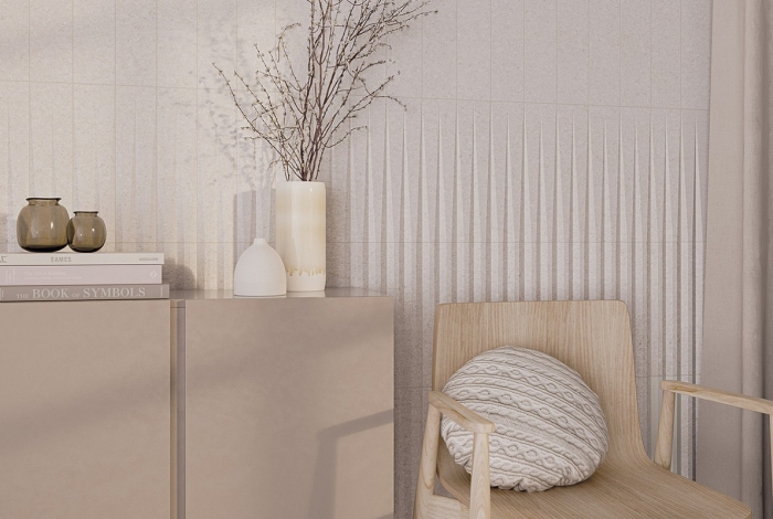 Настенная плитка WOW Stripes Liso XL White Stone 7,5x30