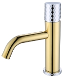 Смеситель для раковины 121-GCR Boheme Stick Gold/Chrome, Золото/Хром, C РУЧКОЙ DIAMOND