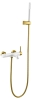 Смеситель для ванны 463-WG Boheme Uno White/Gold, Белый/Золото, С ДЕРЖАТЕЛЕМ И ДУШЕМ
