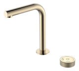 Смеситель для раковины автоматический на 2 отверстия 158-G Boheme Tech Gold, Золото, С ВНУТРЕННЕЙ ЧАСТЬЮ