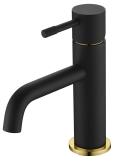Смеситель для раковины 461-BG Boheme Uno Black/Gold, Золото/Черный, БЕЗ ДОННОГО КЛАПАНА